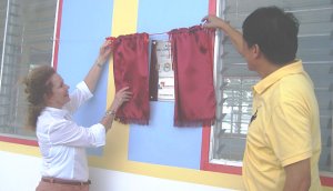 turnover ceremony of the newly built day care center